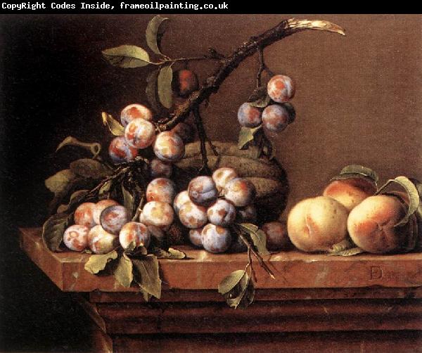 DUPUYS, Pierre Plums and Peaches on a Table dfg